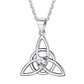 March Birthstone Celtic Knot Necklace for Women in Sterling Silver BIRTHSTONES JEWELRY