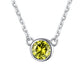 Sterling Silver Round December Birthstone Necklace For Women BIRTHSTONES JEWELRY