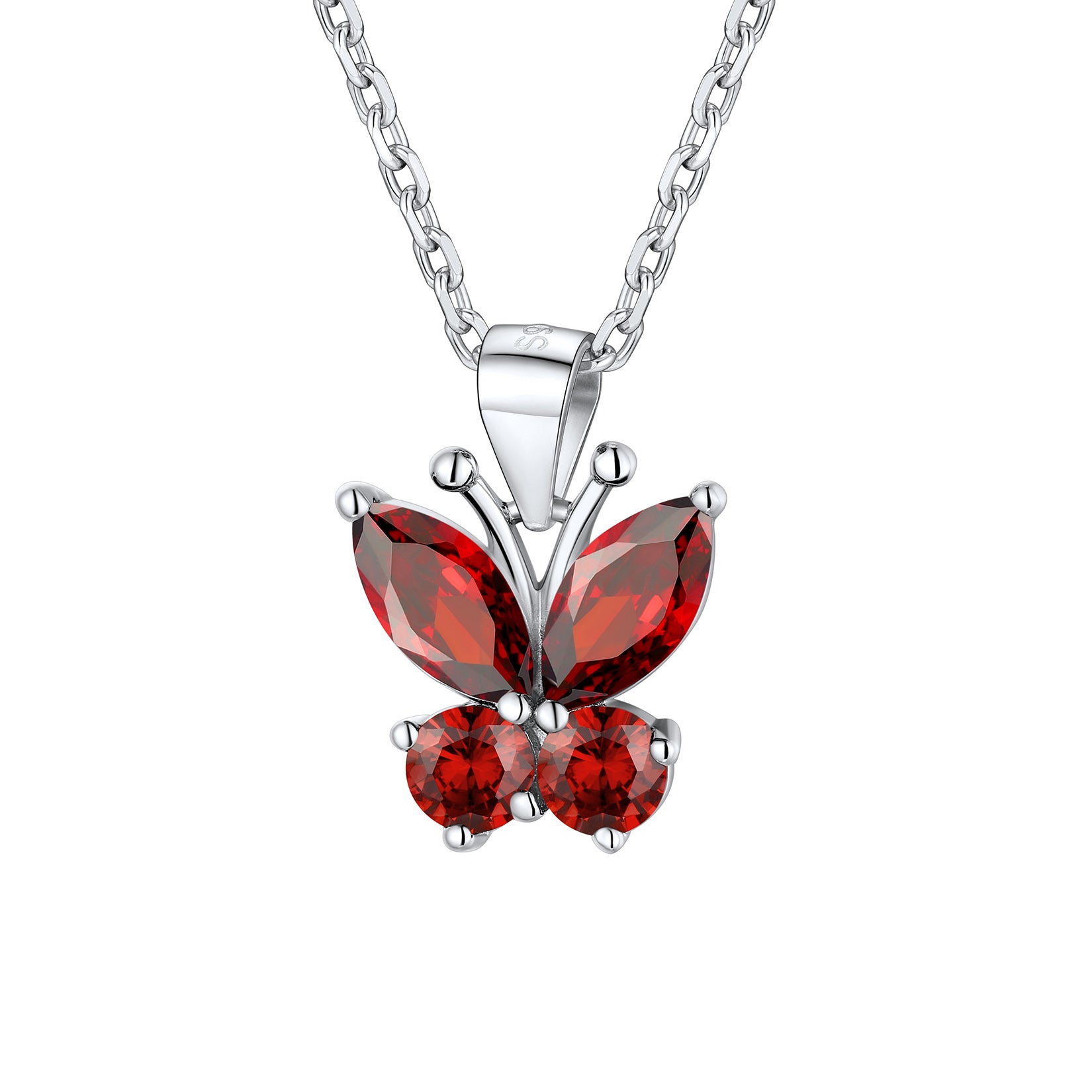 Butterfly deals birthstone necklace