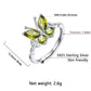 Adjustable Celtic Knot Butterfly Birthstone Ring Sterling Silver