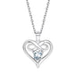 Sterling Silver Infinity Heart Birthstone Necklace For Women