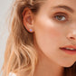 Sterling Silver Round Crown Birthstone Stud Earrings for Women BIRTHSTONES JEWELRY