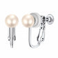 Sterling Silver Clip On Pearl Earrings For Women