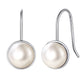 Sterling Silver Fish Hook Pearl Earrings For Women
