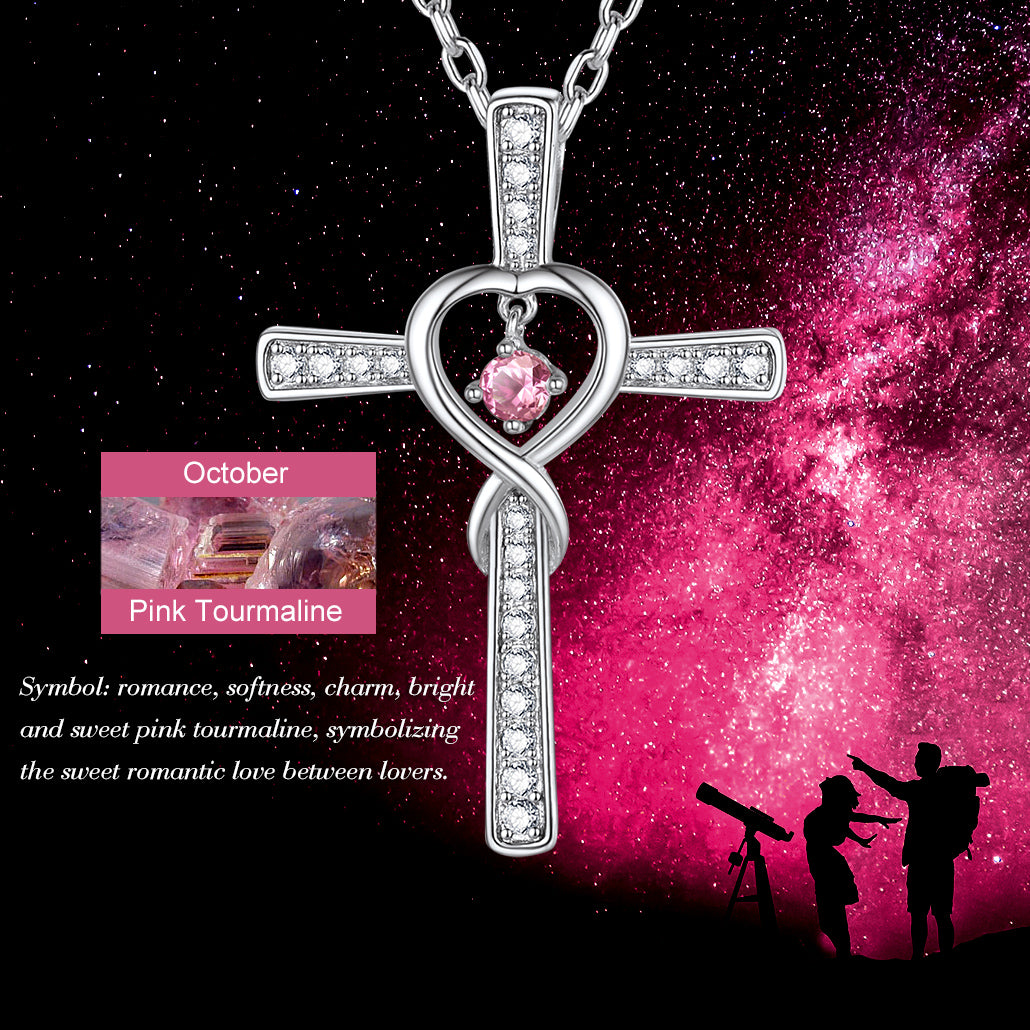 Amazon.com: Custom Cross Necklace Necklace for Women with Premium Birthstone  Jewelry Gifts Crystal Crystal Necklaces & Pendants (F, One Size) :  Clothing, Shoes & Jewelry