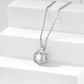 Sterling Silver Olive Leaf Pearl Pendant Necklace