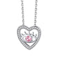 Sterling Silver Evil Eye Heart Birthstone Necklace For Women
