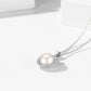 Collier pendentif perle en argent sterling et zircone cubique