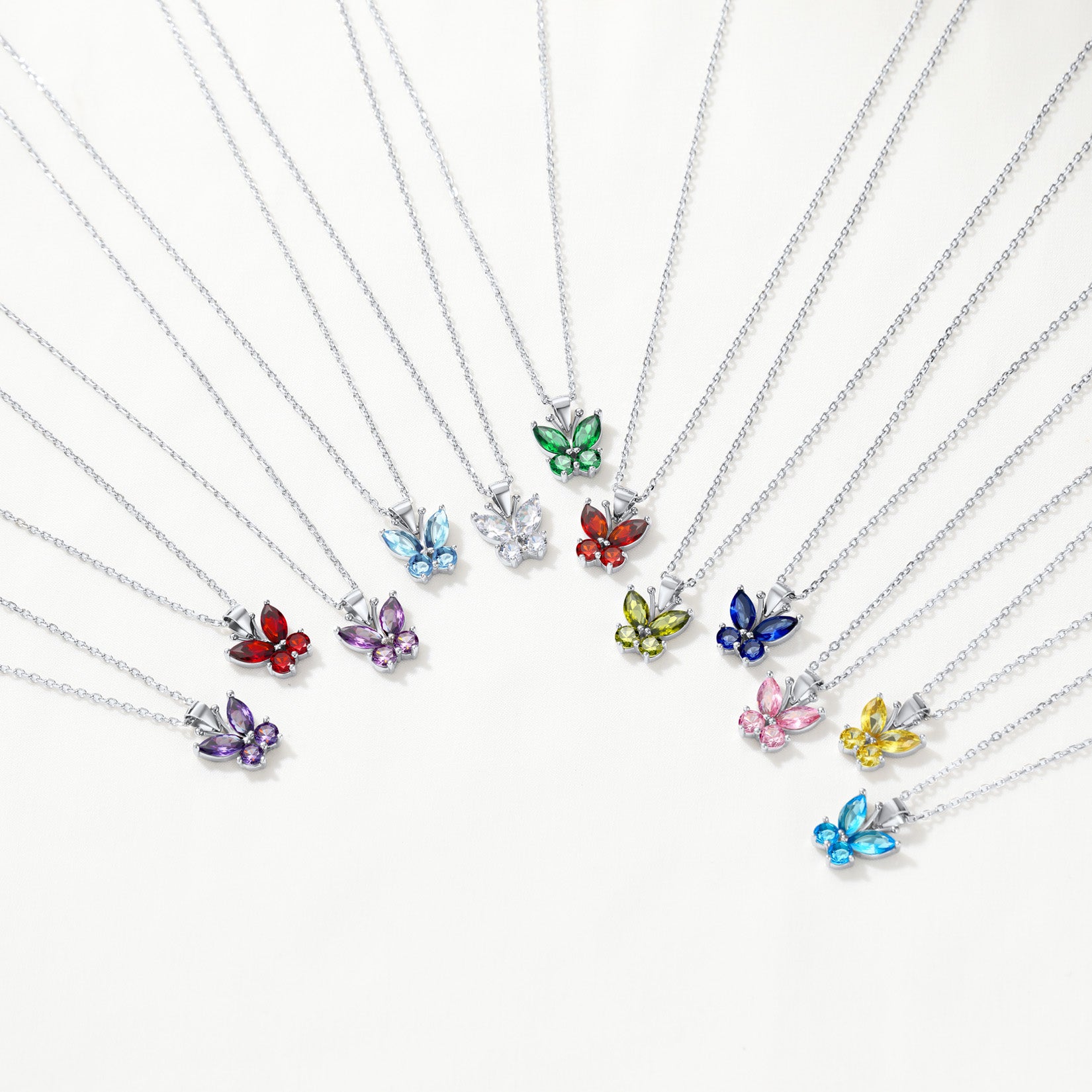 butterfly birthstone necklace