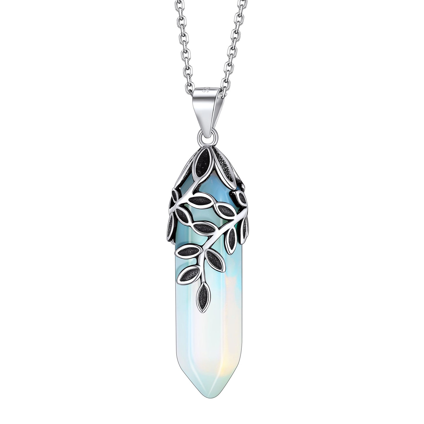 hexagonal crystal necklace BTP27158V-6