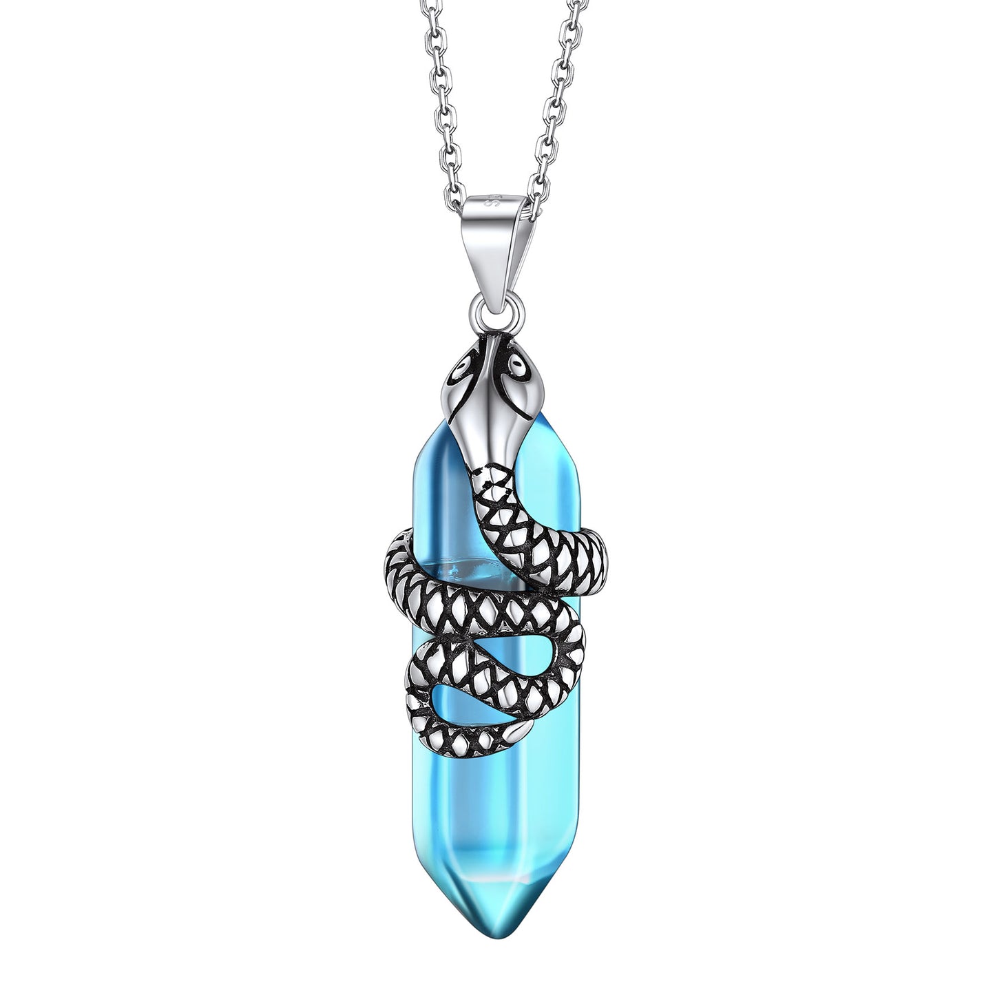 hexagonal crystal necklace BTP27159V-3